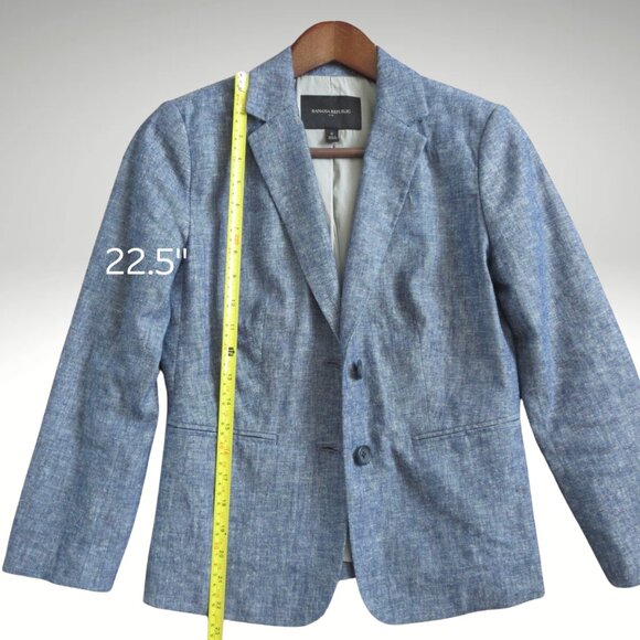 Banana Republic Factory Shrunken Linen Blazer - Picture 5 of 10